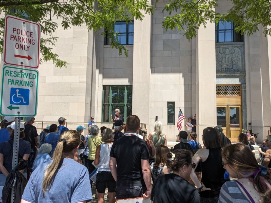 Indivisible Binghamton chapter members in action, 2022