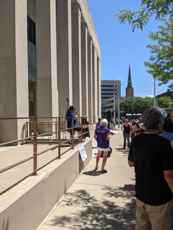 Indivisible Binghamton chapter members in action, 2022