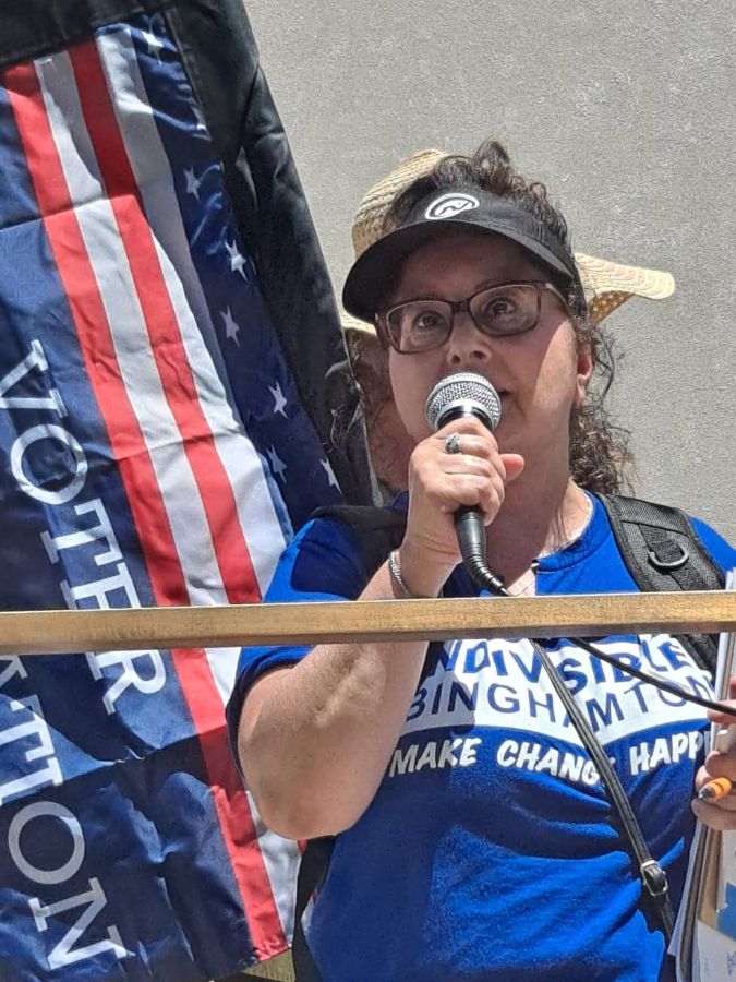Indivisible Binghamton chapter members in action, 2022